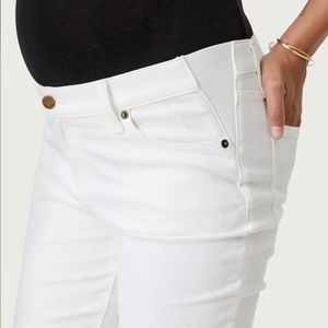 THE CROP MATERNITY JEAN - TRUE WHITE - HATCH COLLECTION